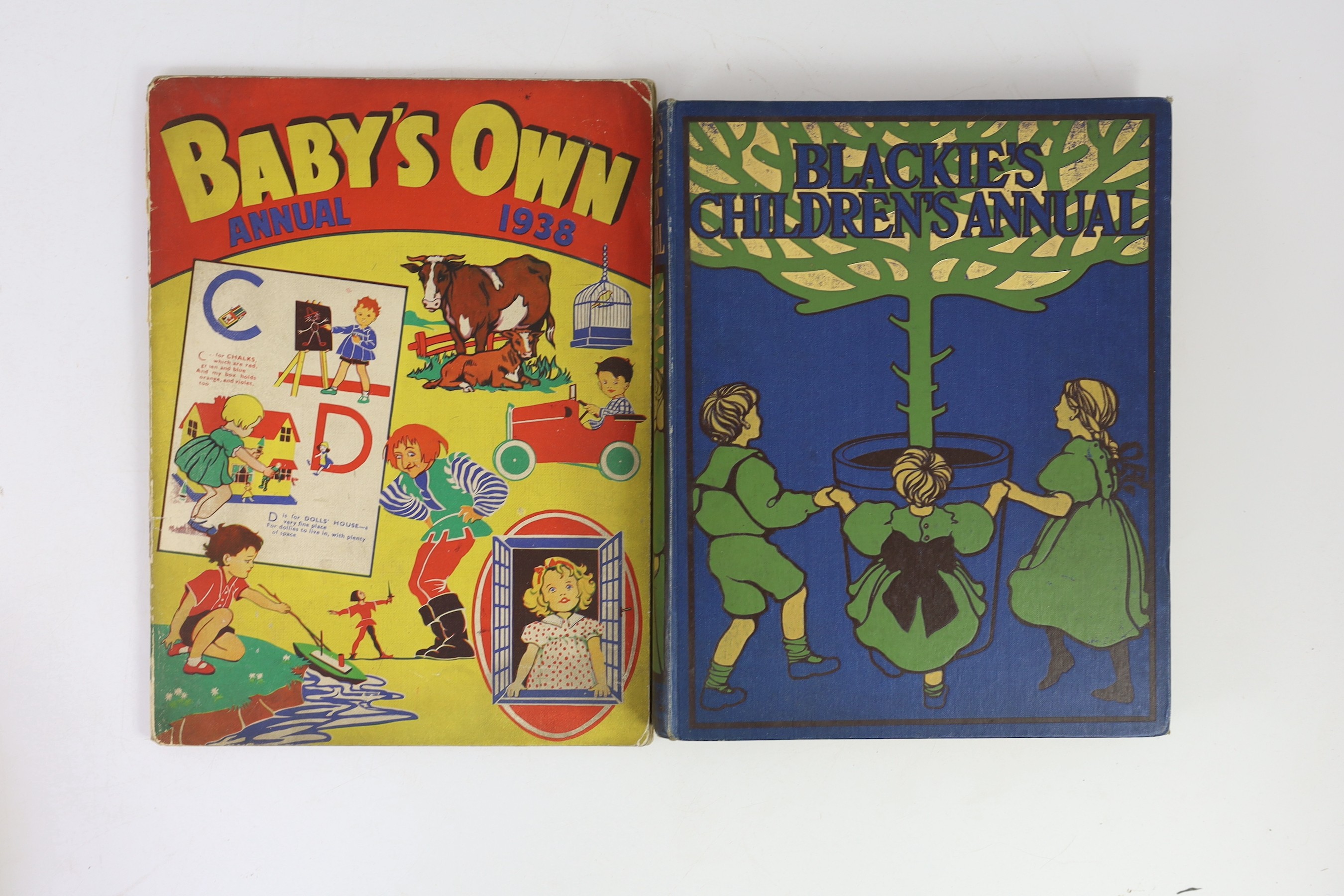 Nine early 20th century Children’s works - Caldecott, Randolph - The Complete Collection of Pictures and Songs, 4to, cloth, Frederick Warne and Co., circa 1920; and 8 others, including, Blackies Children’s Annual, 1912 a
